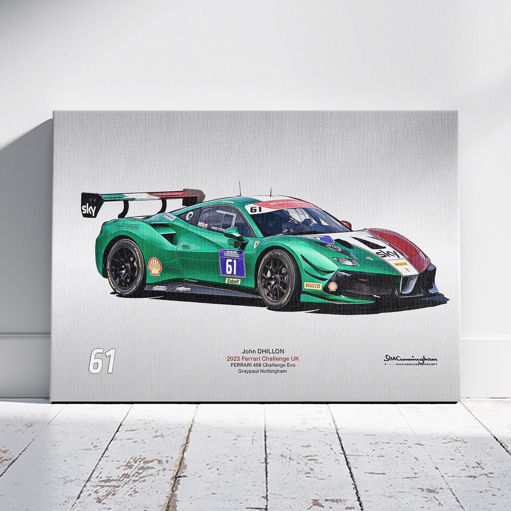 [C230803] C230803 Ferrari 488 Challenge Evo FCUK23 DHILLON #61